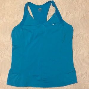 Nike Fit Dry racer back tank teal size S